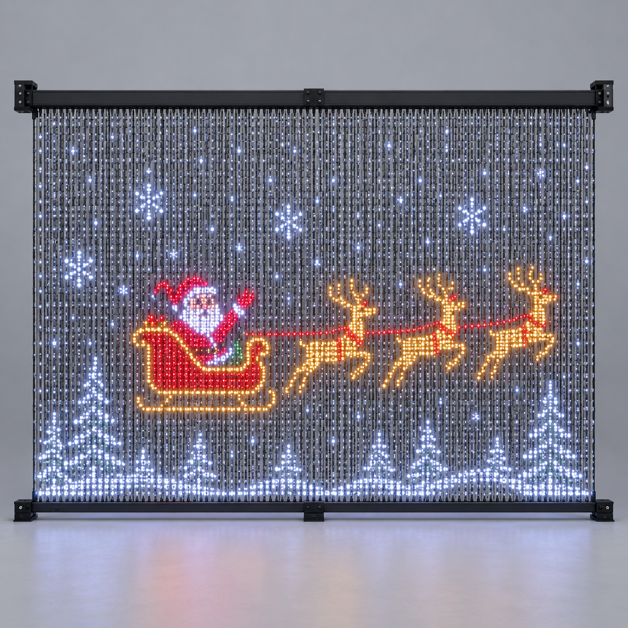 Smart Pixel Curtain Lights with Modular Rail | lpmcazd