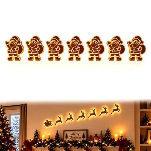 LED Reindeer Wall Decorations - Festive Christmas Lighting