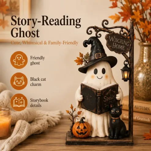Lighted Halloween Haunted House & Character Figurine Collection