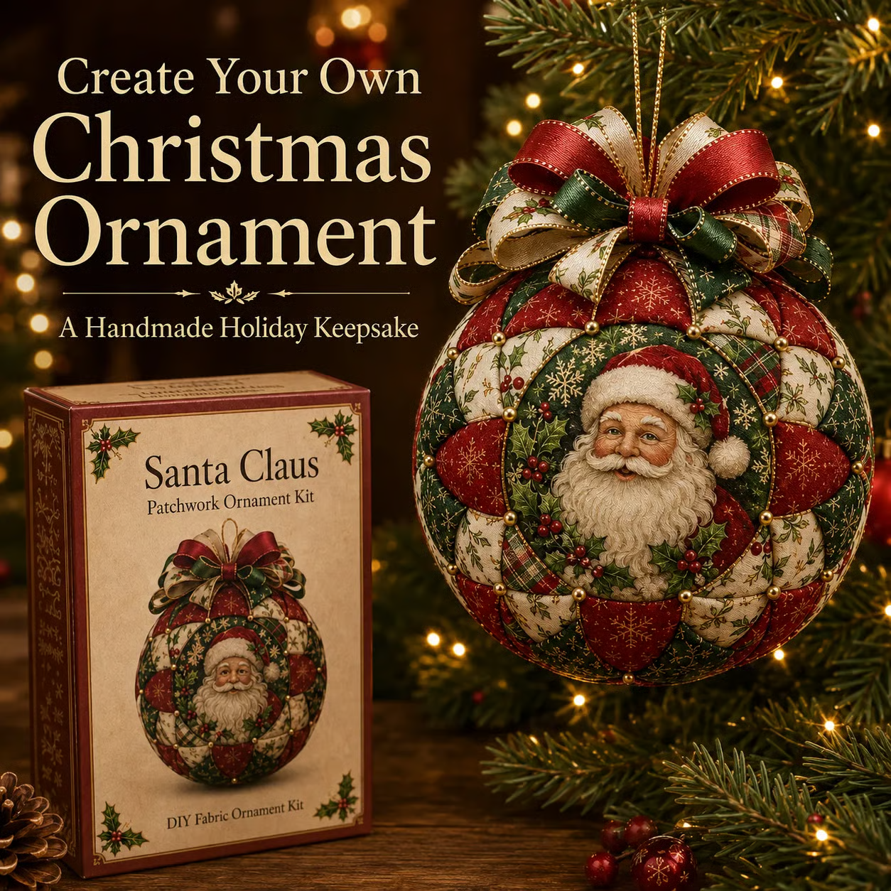 Christmas Classics Patchwork Ornament DIY Kit