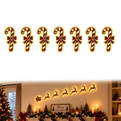 LED Reindeer Wall Decorations - Festive Christmas Lighting