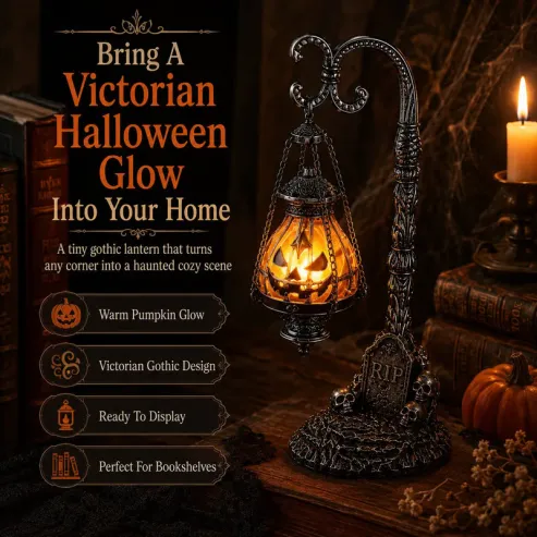 Gothic Pumpkin Lantern Stand