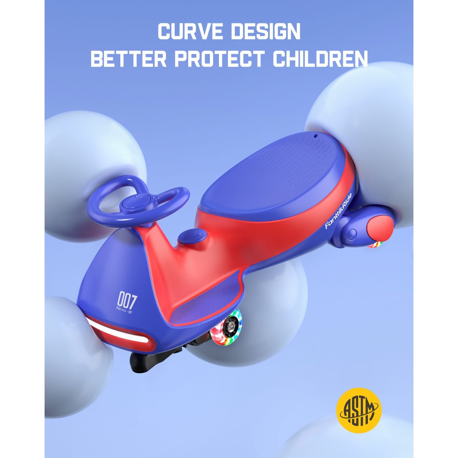 FanttikRide N7 Pro wiggle car - Blue body design