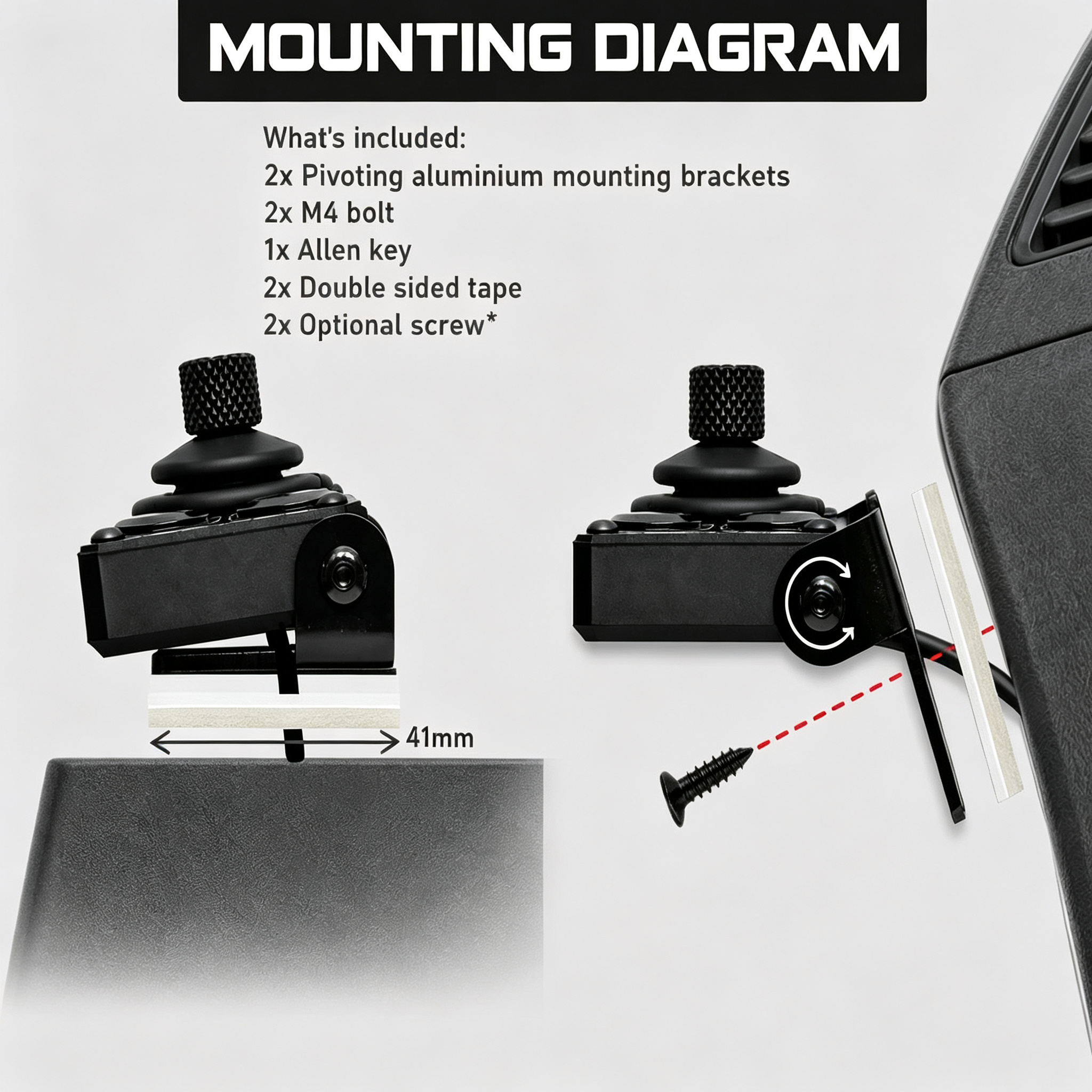 40W 4800LM Rotating Off-Road LED Spotlight with Joystick Control – IP67 Waterproof