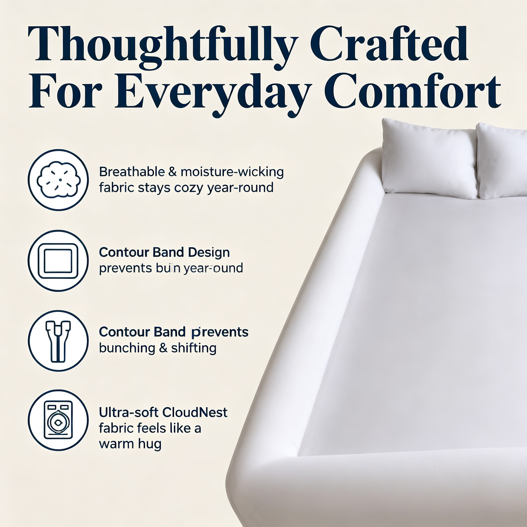 The world's first fitted bed sheetwith soft