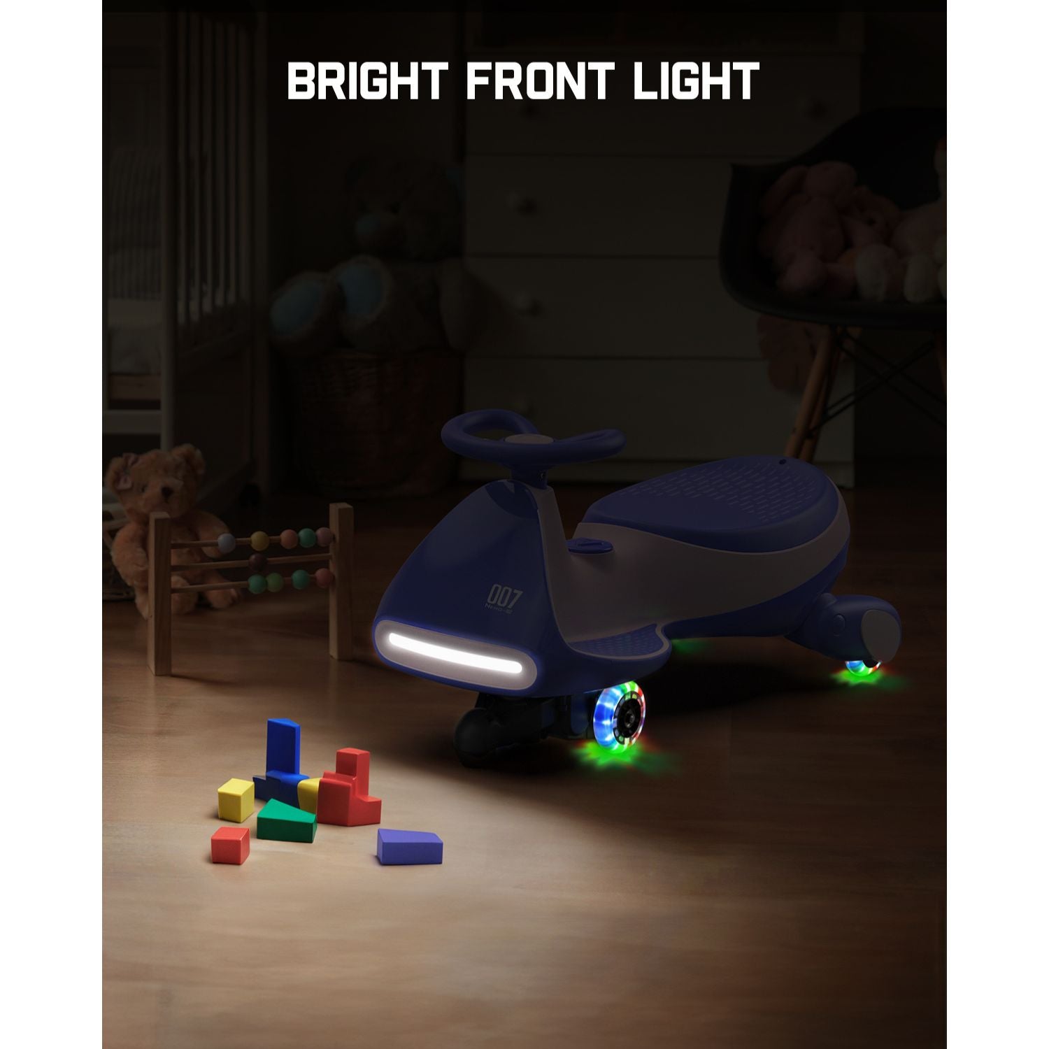 FanttikRide N7 Pro wiggle car - Pink Purple front light