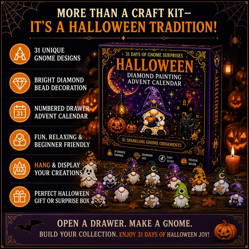 Gnome Diamond Painting Advent Calendar – 5 Themes