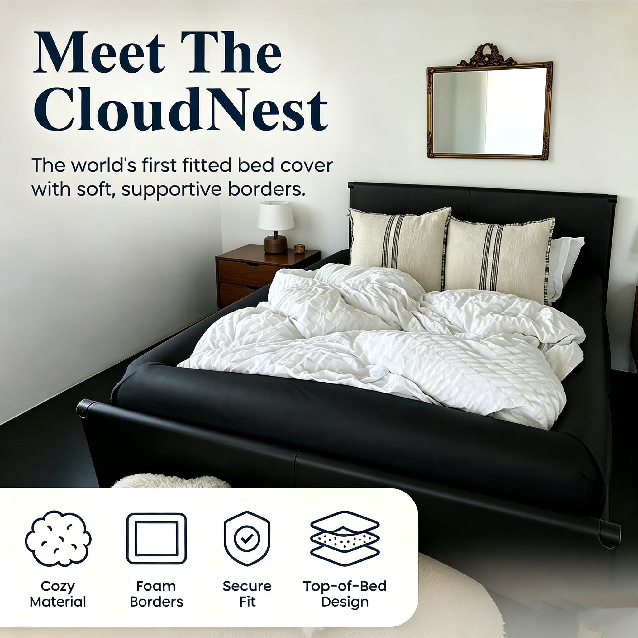 The world's first fitted bed sheetwith soft
