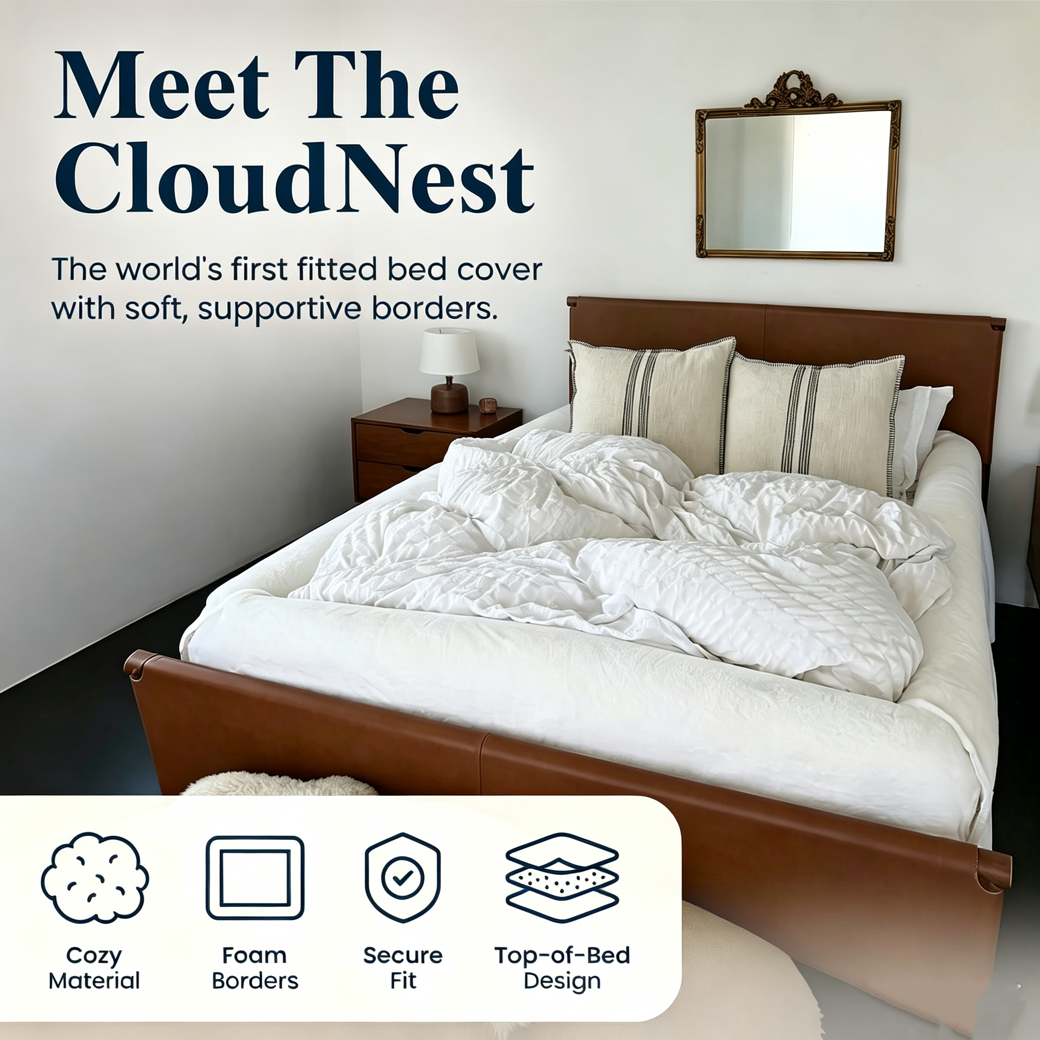 The world's first fitted bed sheetwith soft