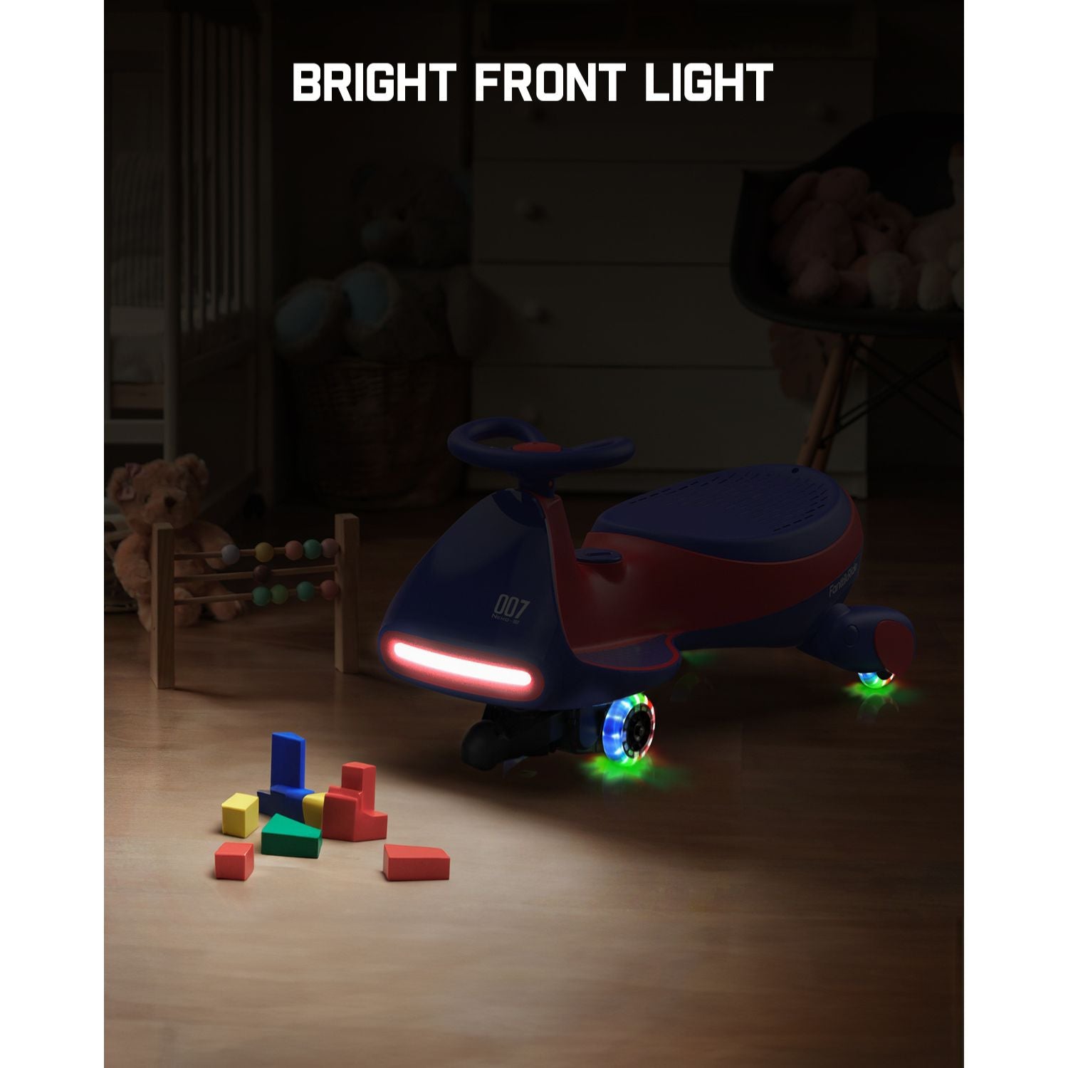 FanttikRide N7 Pro wiggle car - Blue front light