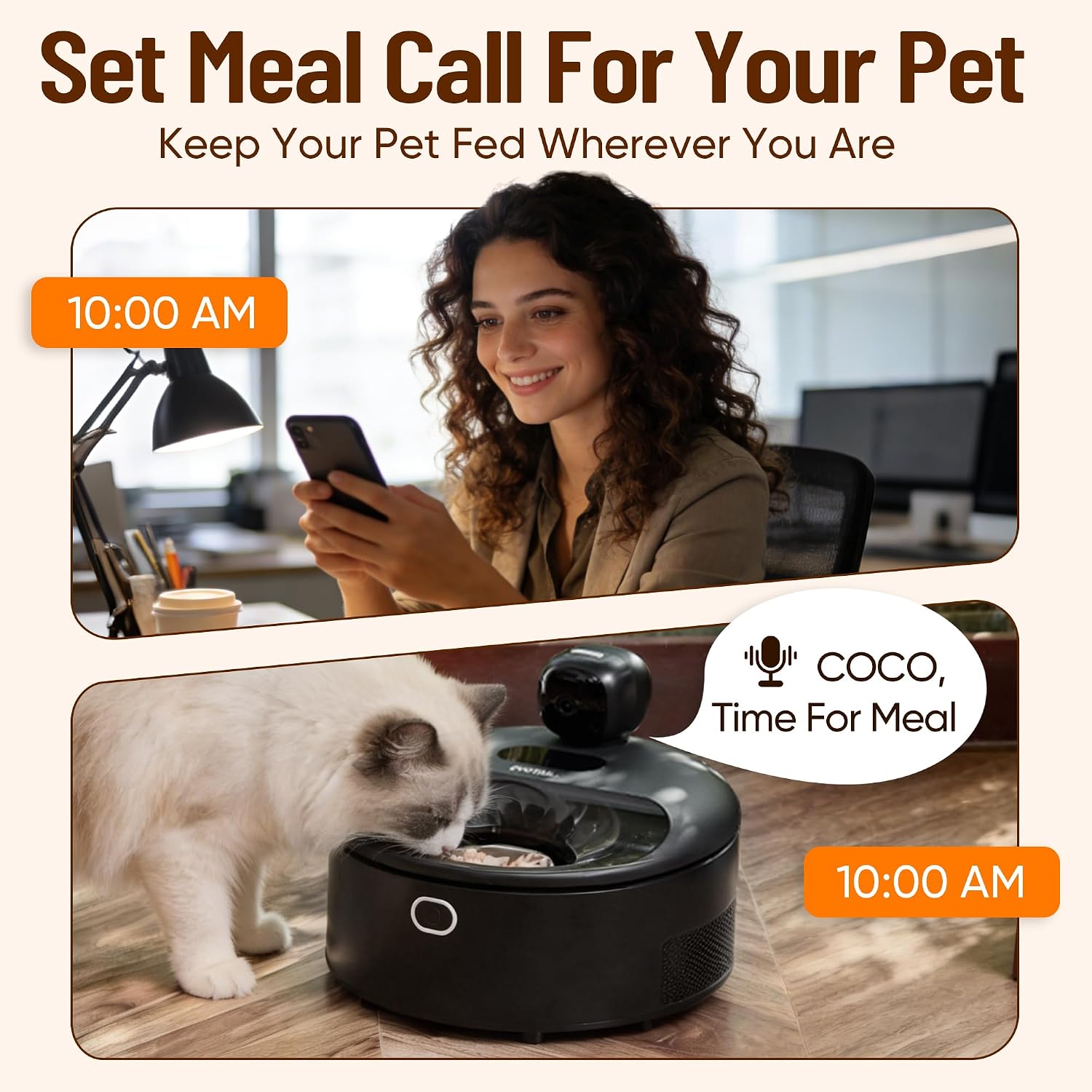 Wet Food Automatic Cat Feeder with Camera