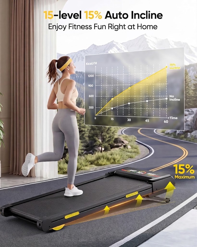 Smart Incline Walking Pad Treadmill