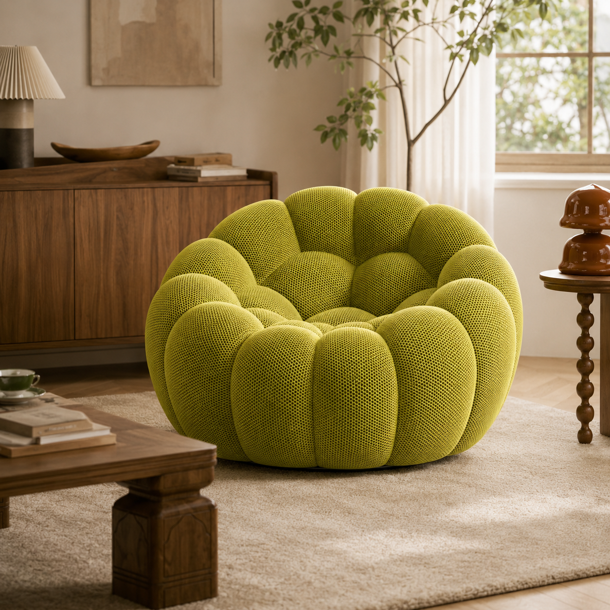 NLFZEK Bubble Floor Sofa – Plush 1-Seat Lounge Chair, Cozy Modern Accent Sofa for Living Room & Bedroom