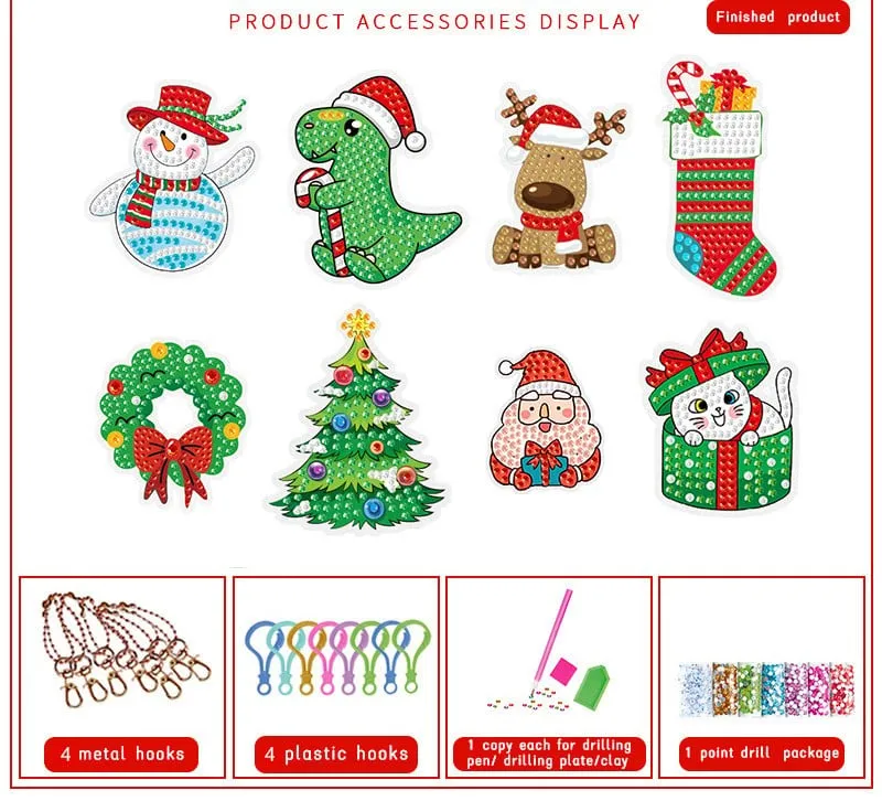 Set A eight diamond painting pendant designs and accessories
