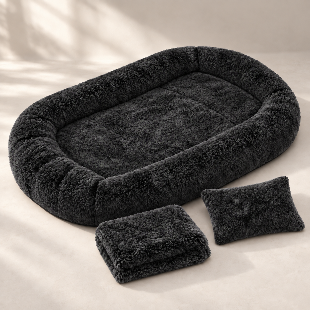 Extra-large memory foam human and dog bed product image 11
