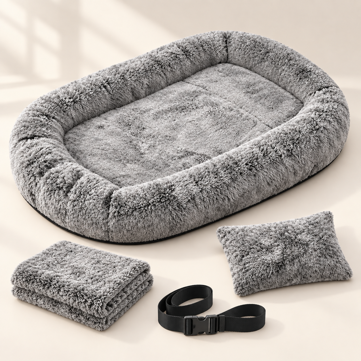 Extra-large memory foam human and dog bed product image 5