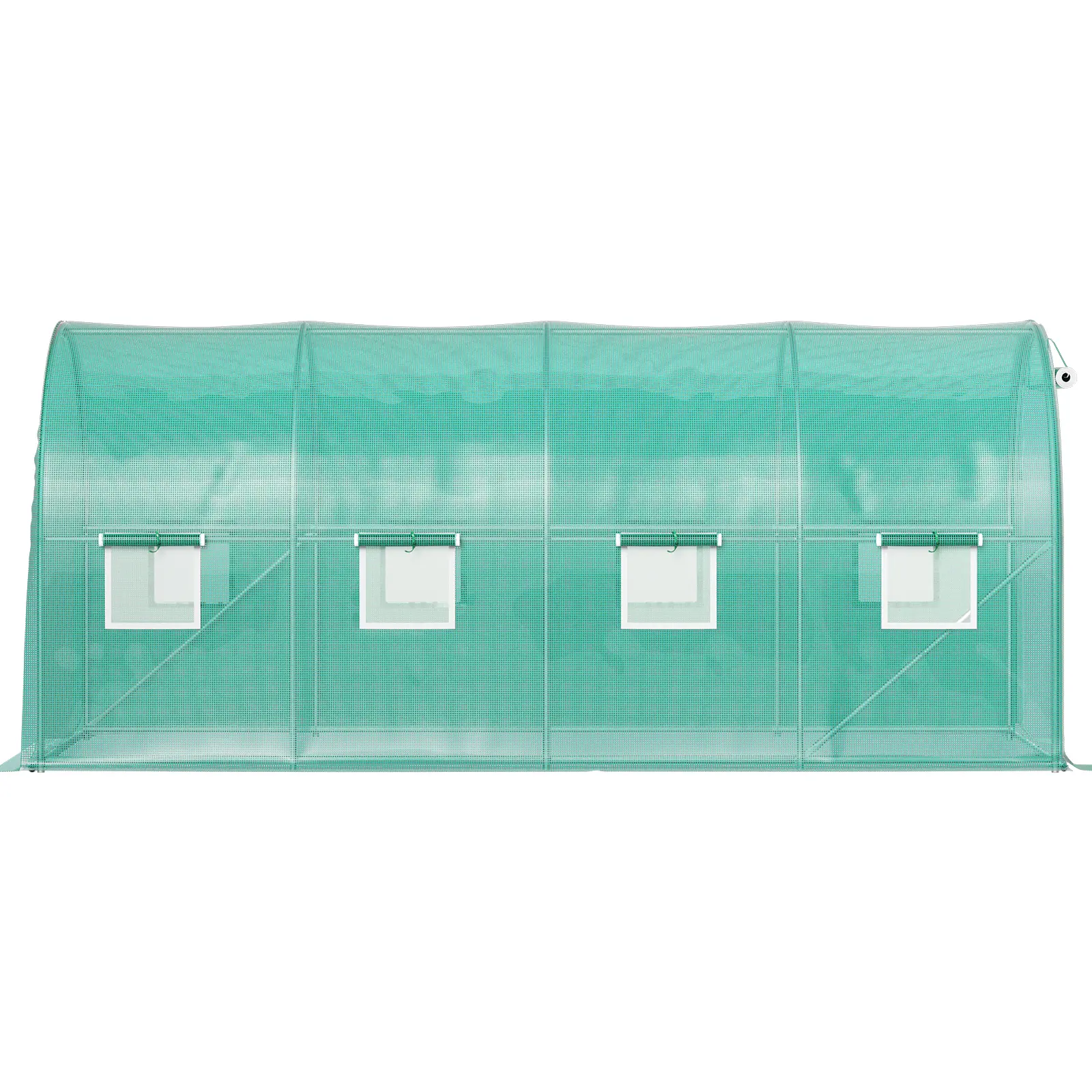  Portable Walk-In Tunnel Greenhouse with Galvanized Steel Frame 15x7x7 ft