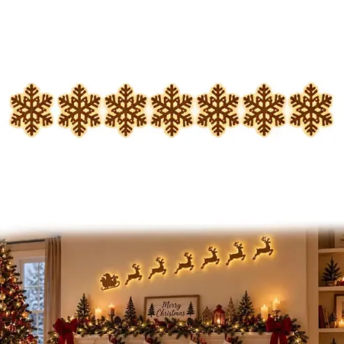 LED Reindeer Wall Decorations - Festive Christmas Lighting