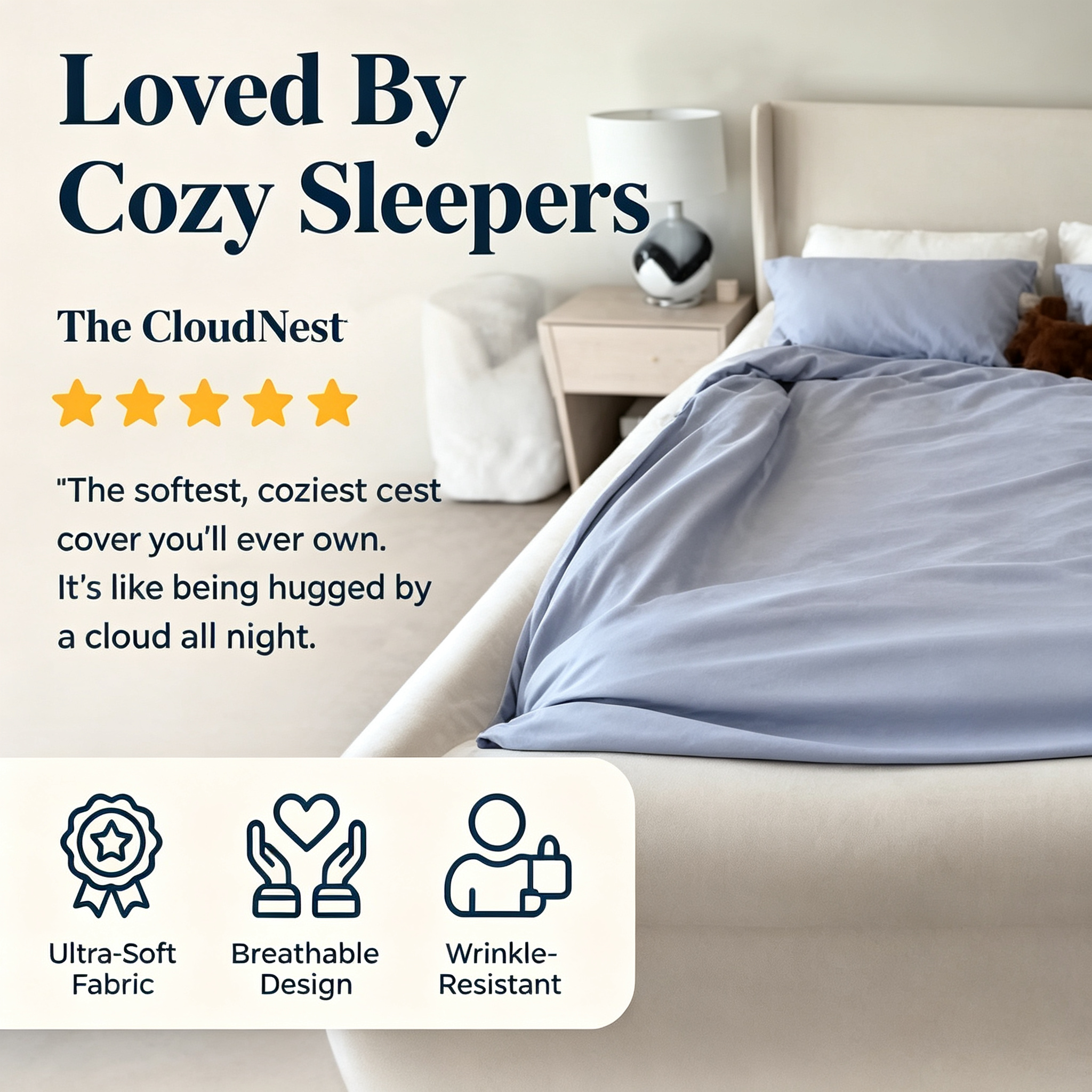 The world's first fitted bed sheetwith soft