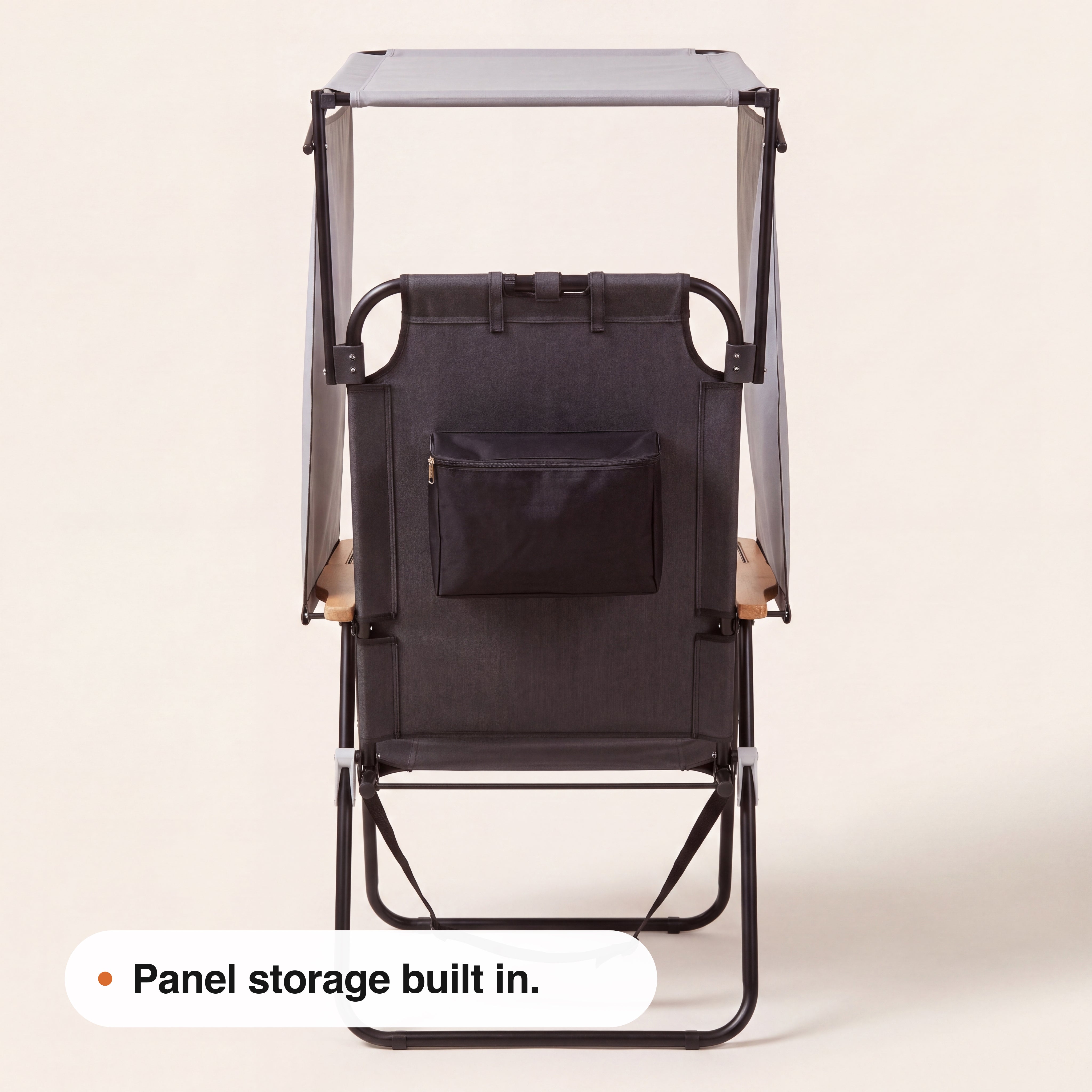 3-in-1 Portable Outdoor Chair with Laptop Desk, UPF 50 Sun Shade & Foldable Design