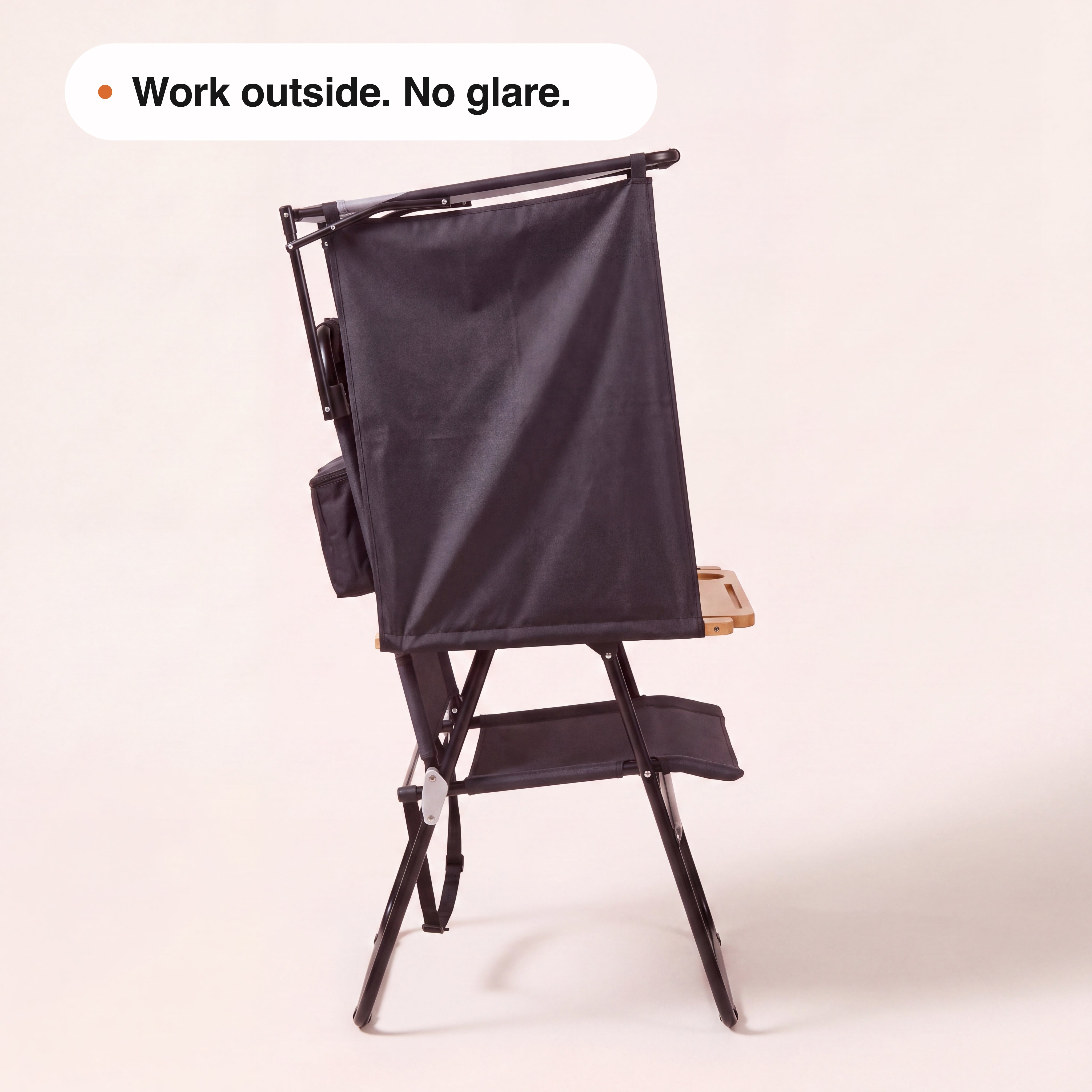 3-in-1 Portable Outdoor Chair with Laptop Desk, UPF 50 Sun Shade & Foldable Design
