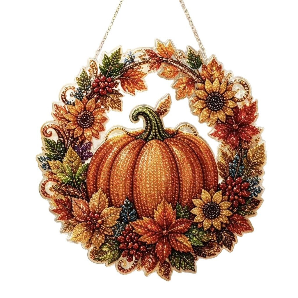 🎃Portable Creative Lovely Pumpkin Diamond Painting Hanging Ornament Kit