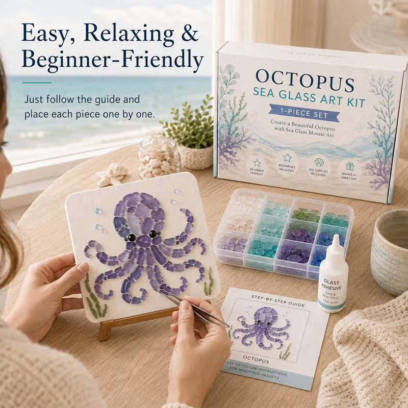 🌊Sea Glass Art Kit – Create Stunning Mosaic Masterpiece🎨