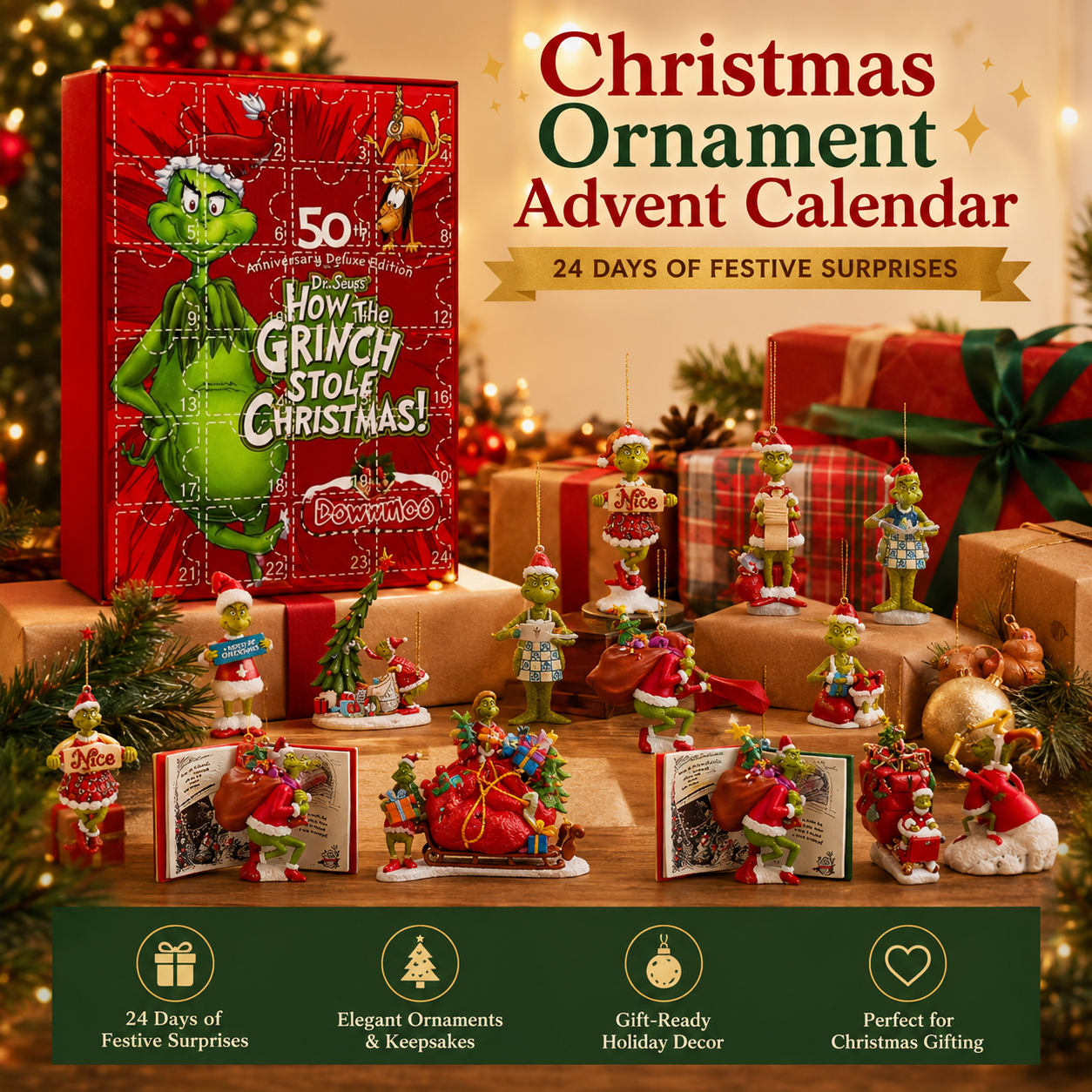 💚🎄The Green Monster Christmas Ornament Advent Calendar 💚🎄