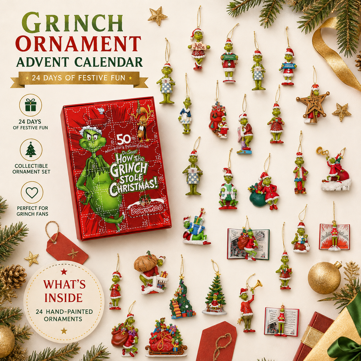 💚🎄The Green Monster Christmas Ornament Advent Calendar 💚🎄