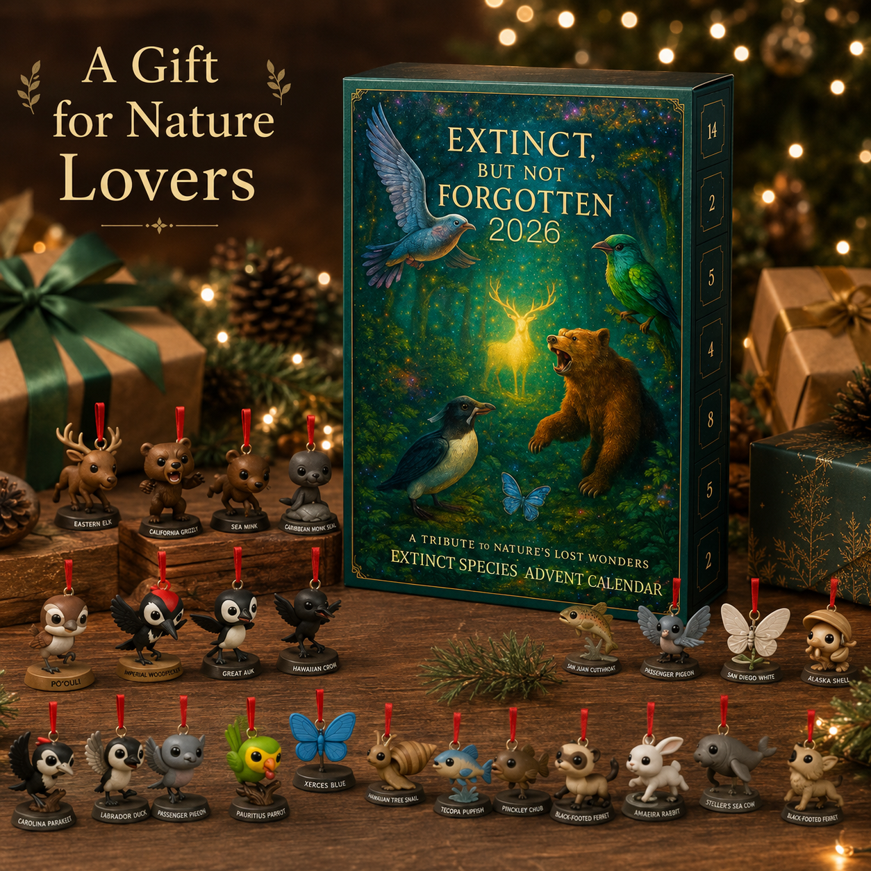 🦉✨Extinct Species Christmas Ornament Advent Calendar 🦉✨