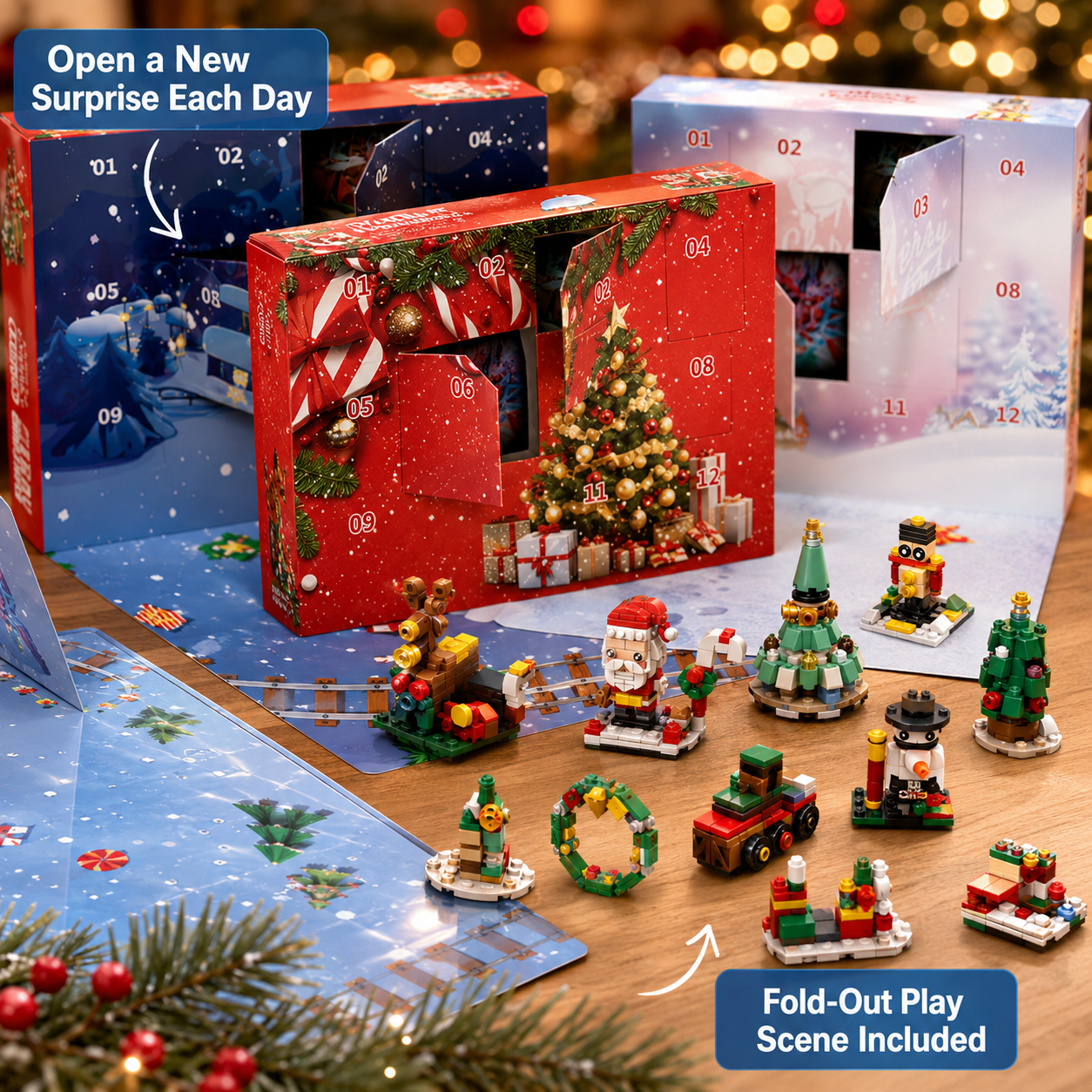 24-Day Christmas Building Block Advent Calendar 🎄🧱