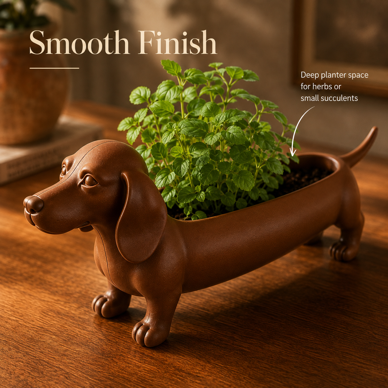 Dachshund Dog Planter & Decorative Holder 🐶🌿