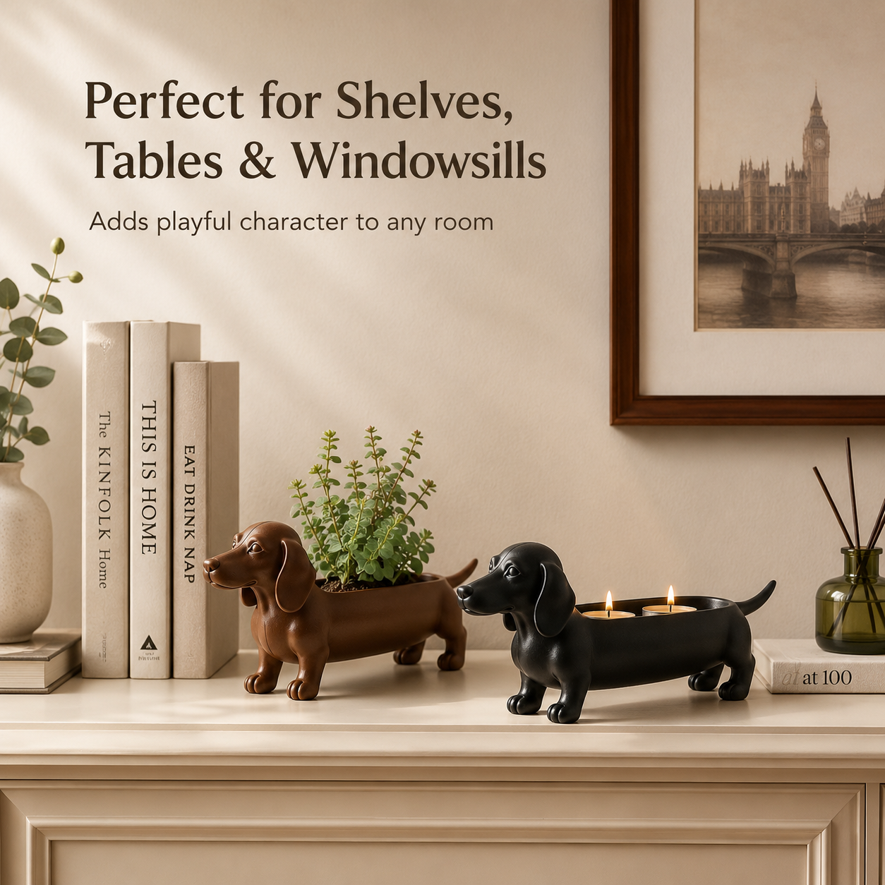 Dachshund Dog Planter & Decorative Holder 🐶🌿