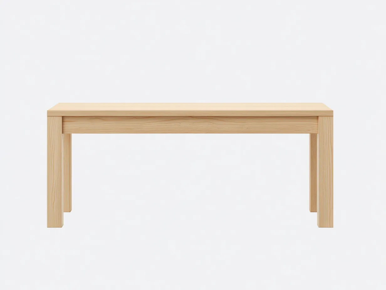 Mesa de madera 175x72x76 cm - natural - diseño recto para exterior
