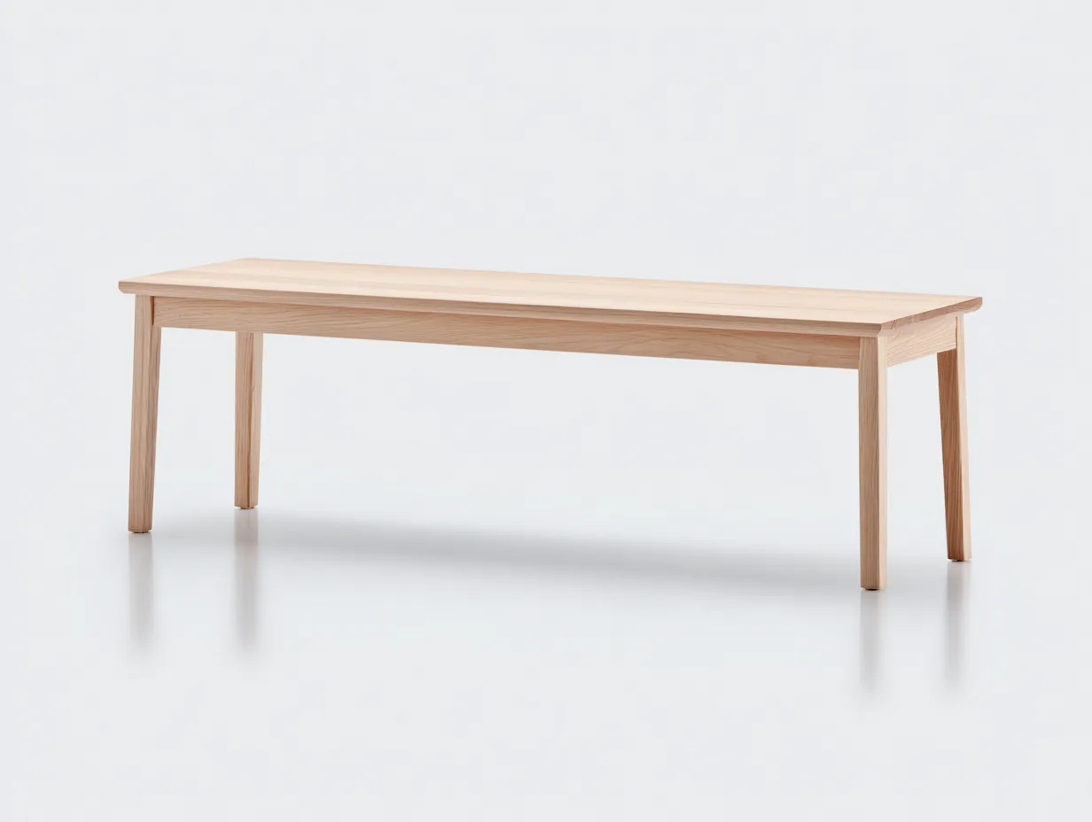 Mesa de madera 182x50x48 cm - natural - rectangular para terraza