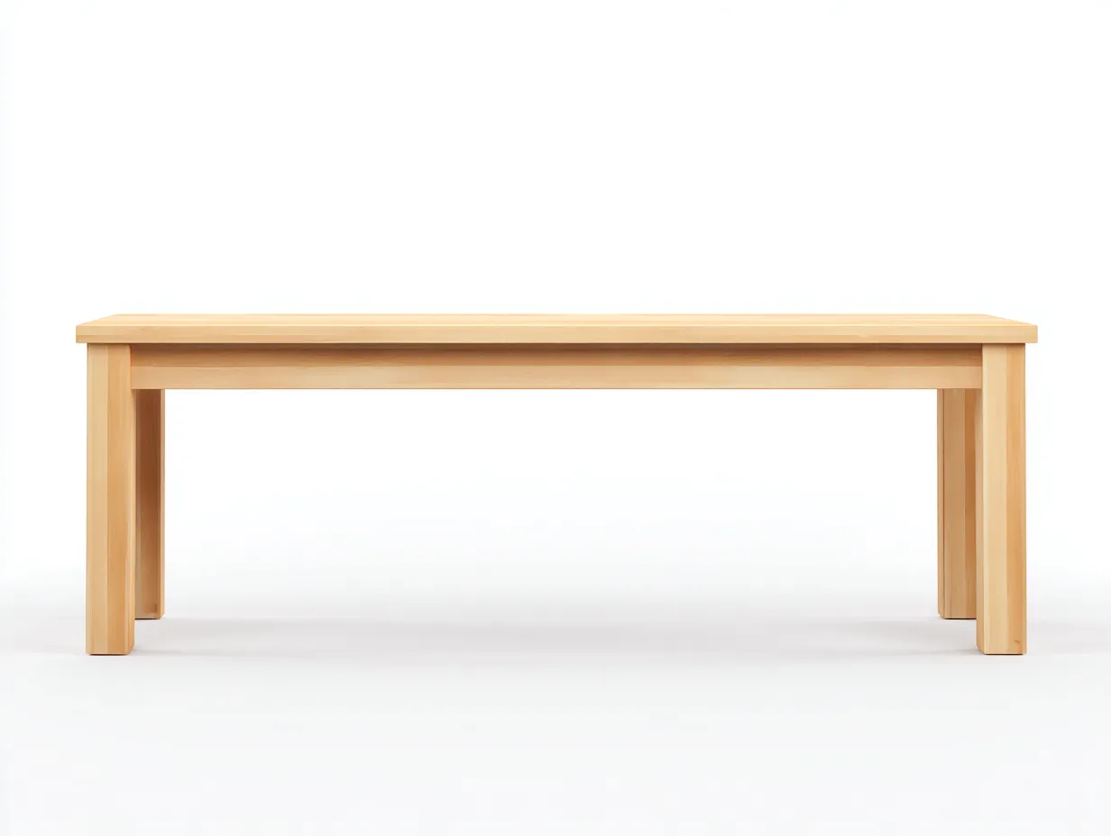 Mesa de madera 190x74x75 cm - natural - tablero liso para exterior