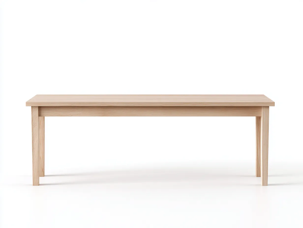 Mesa de madera 195x76x75 cm - natural - estilo sencillo para exterior