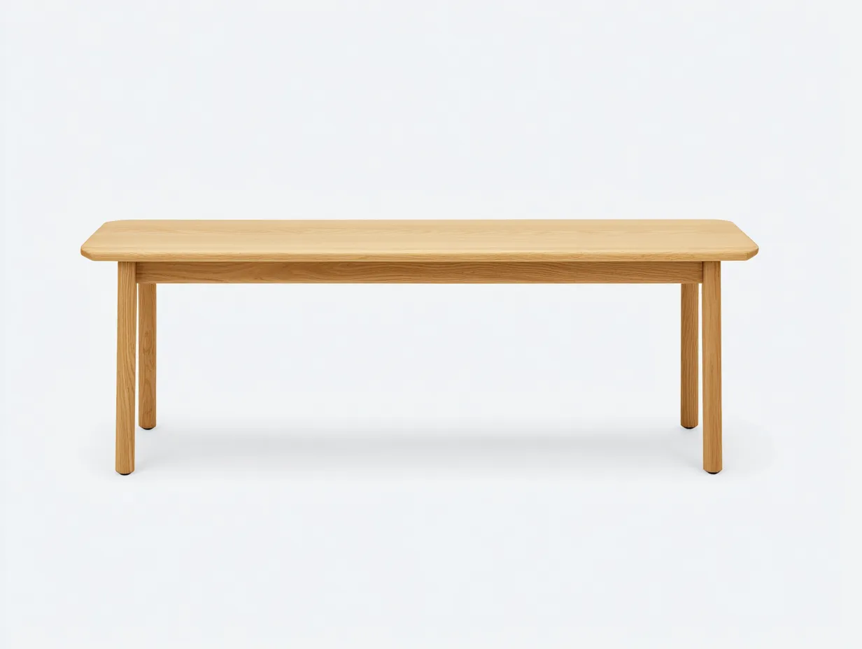 Mesa de madera 170x45x46 cm - natural - estrecha para exterior sencillo