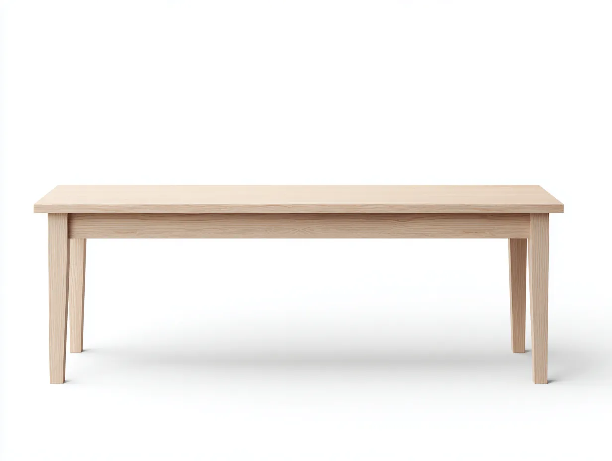 Mesa de madera 185x73x74 cm - natural - patas afinadas para exterior
