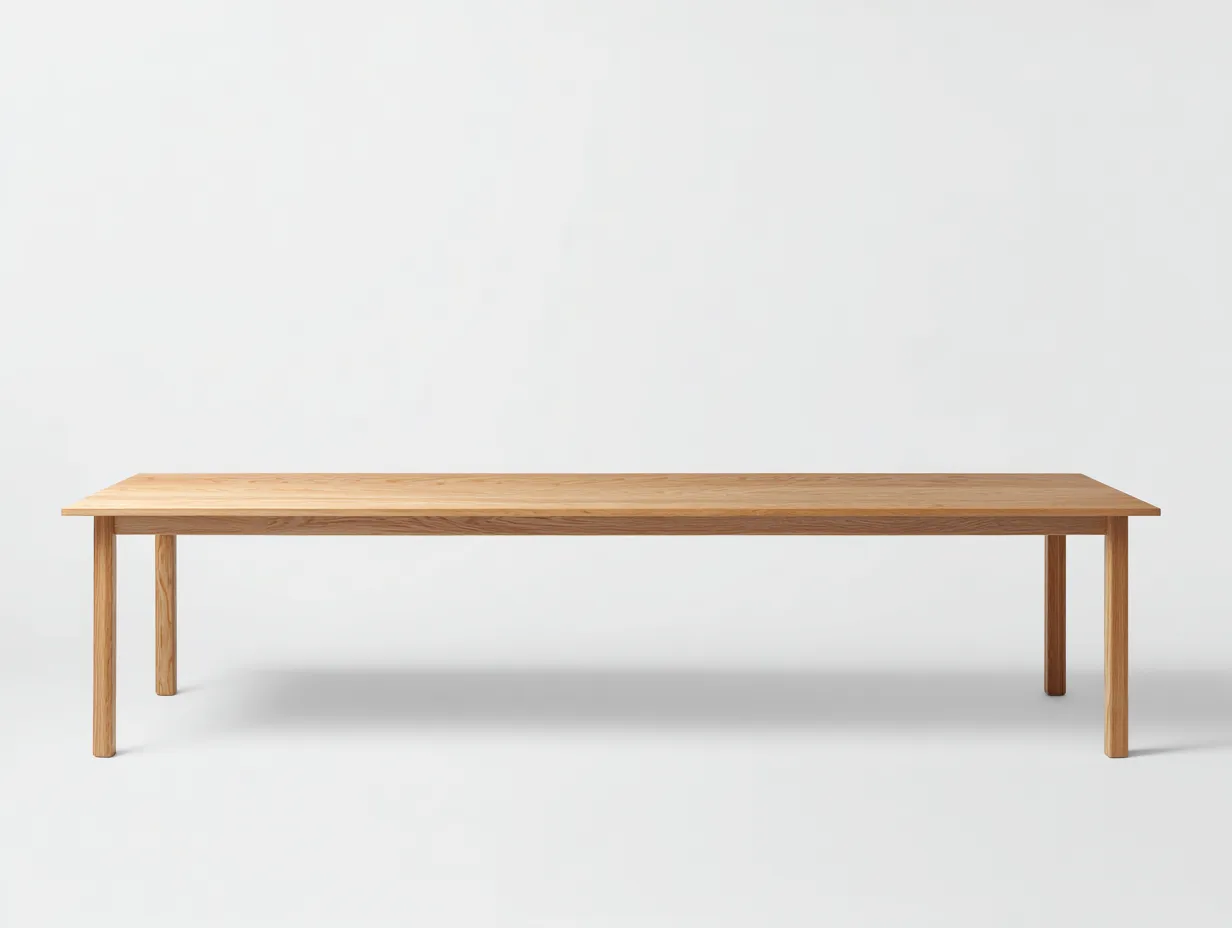Mesa de madera 230x72x75 cm - natural - rectangular para exterior moderno