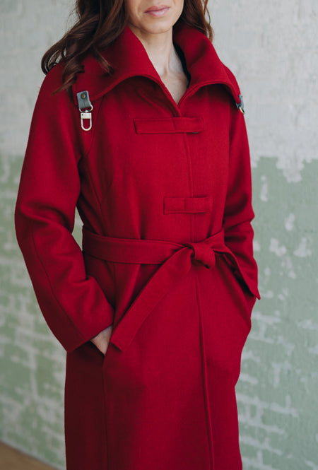 CROSSBAR RAGLAN COAT REDBIRD