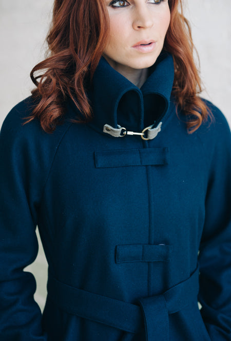 CROSSBAR RAGLAN COAT NAVY