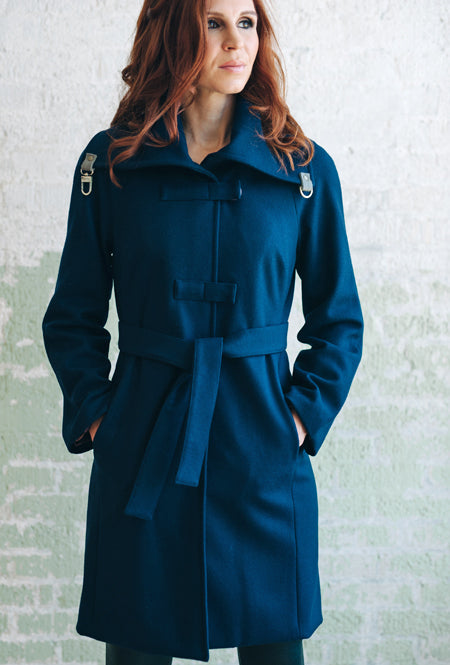 CROSSBAR RAGLAN COAT NAVY