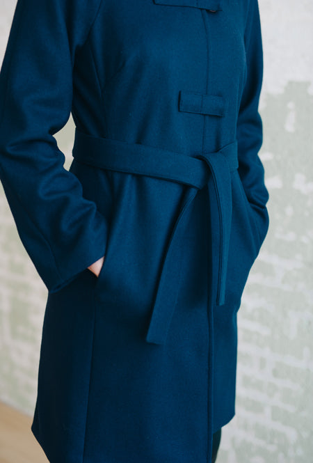 CROSSBAR RAGLAN COAT NAVY