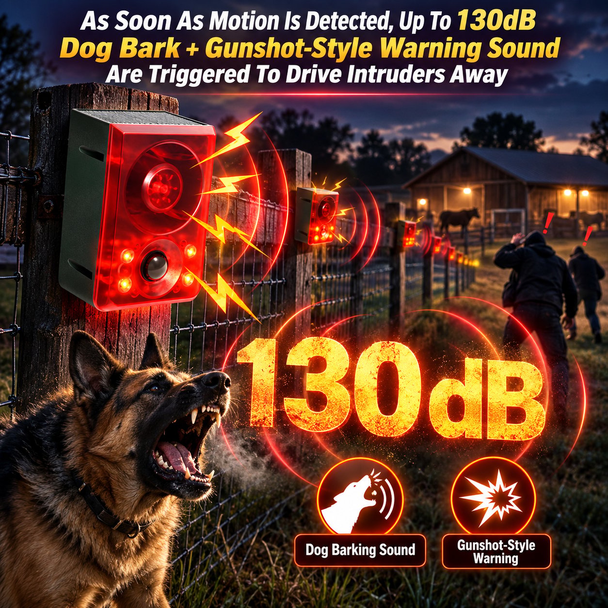 Solar Outdoor Motion Sensor Alarm 