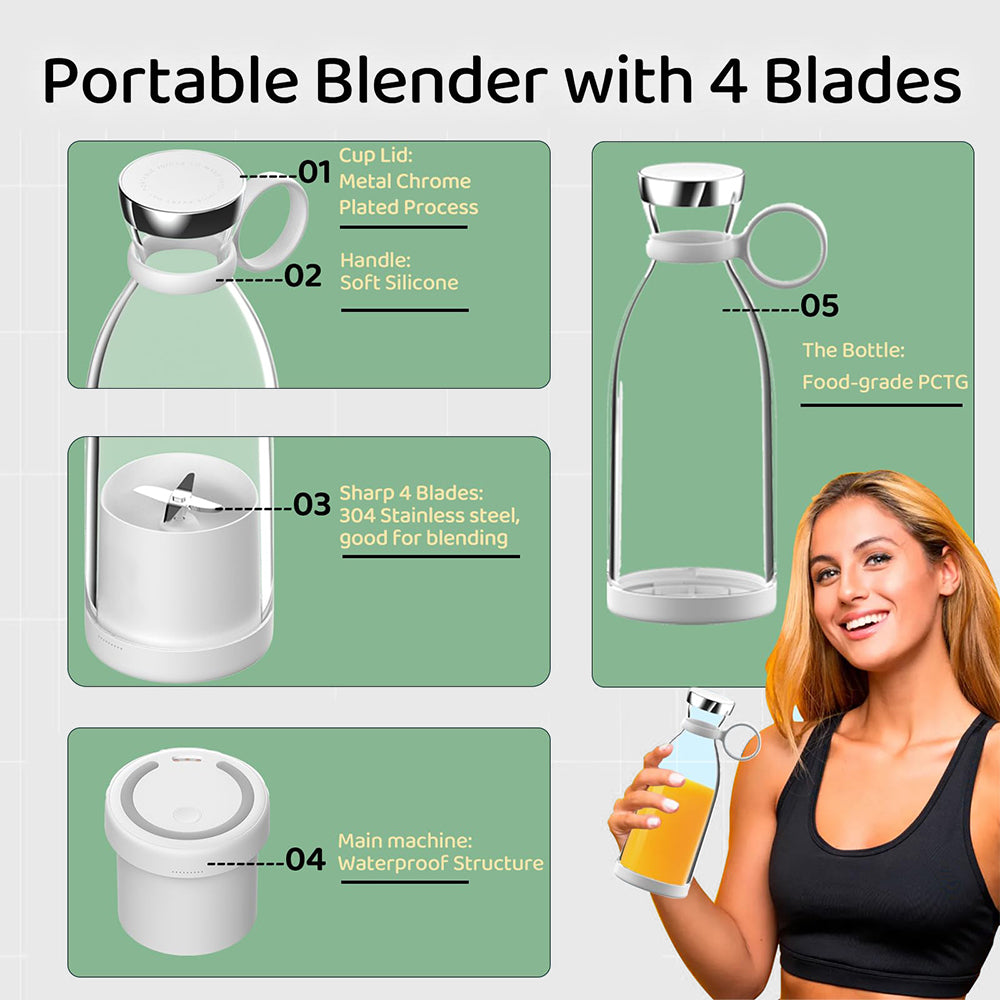 Portable USB Mini Blender – Make Fresh Smoothies & Shakes Anywhere