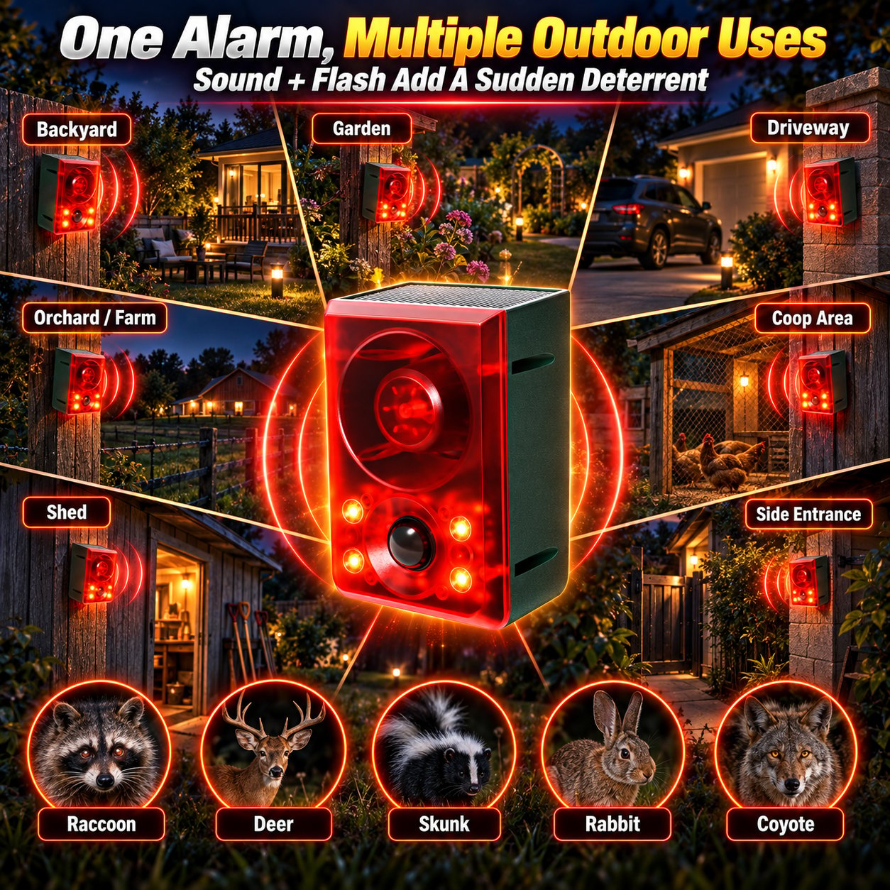 Solar Outdoor Motion Sensor Alarm 