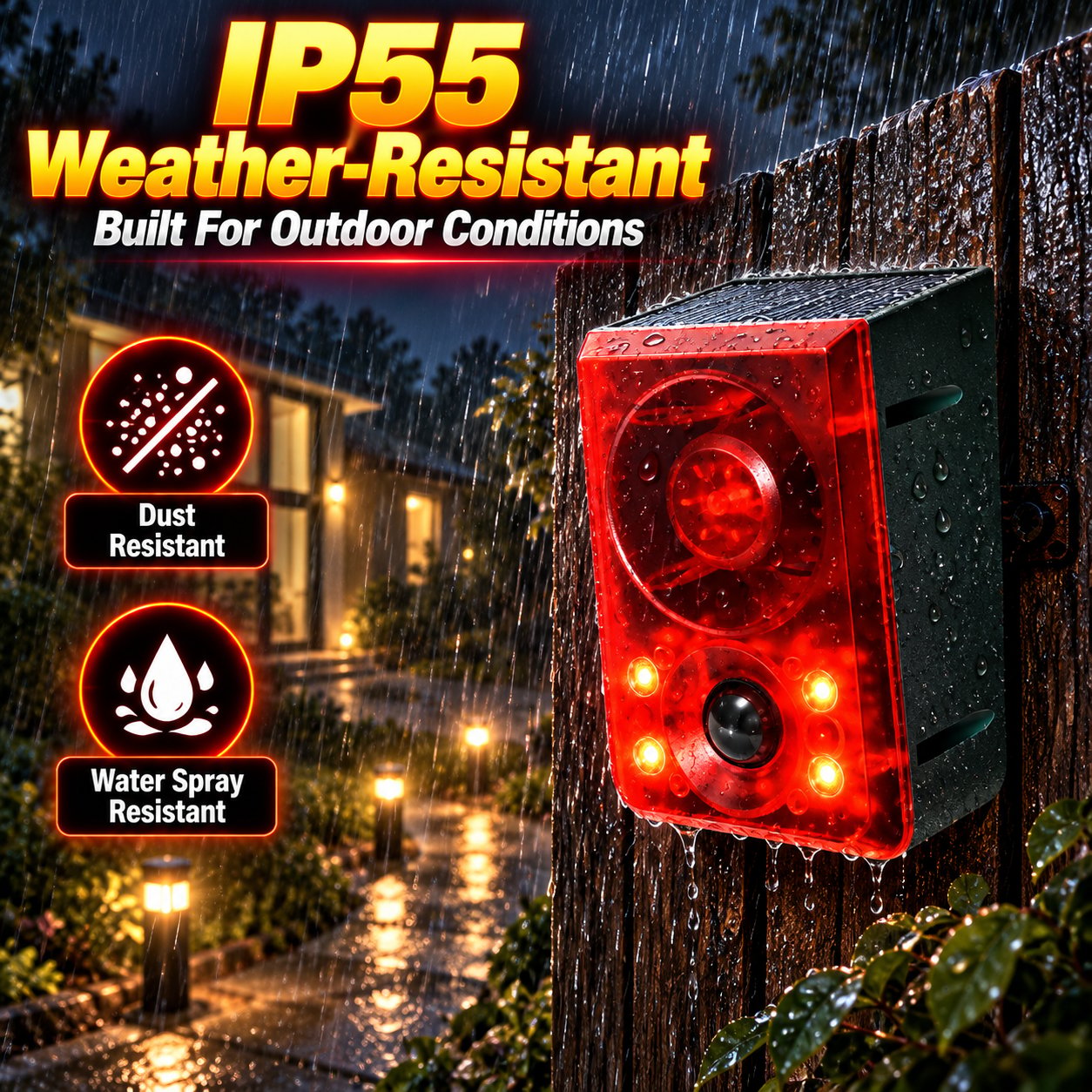 Solar Outdoor Motion Sensor Alarm 