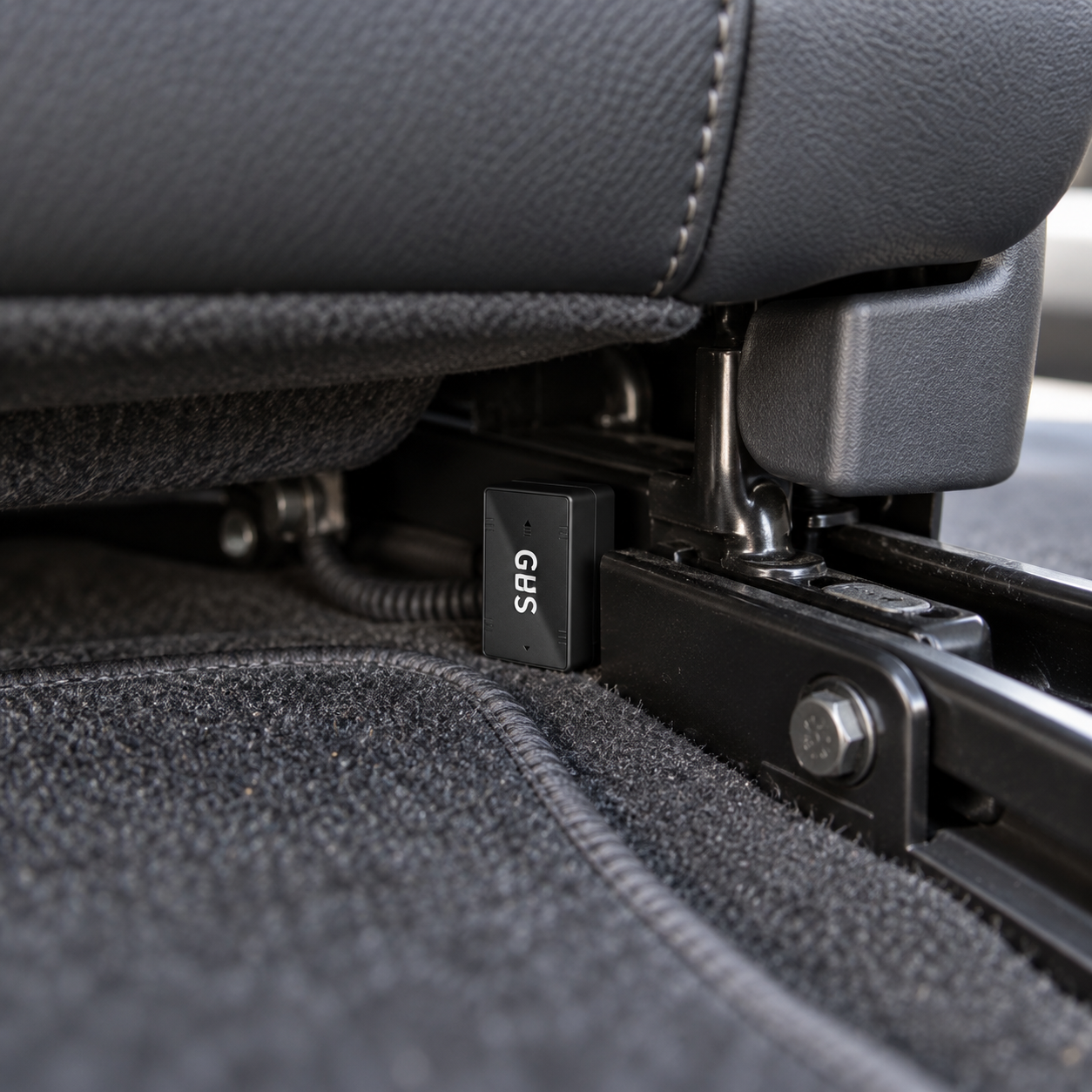 GPS tracker seat area placement