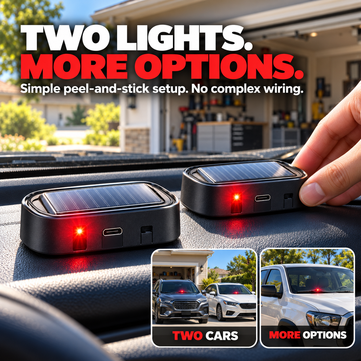 🚨 Solar Car Security Warning Lights — Auto Night Flash to Make Your Car Look Protected
